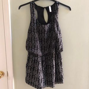 Target black and grey printed romper